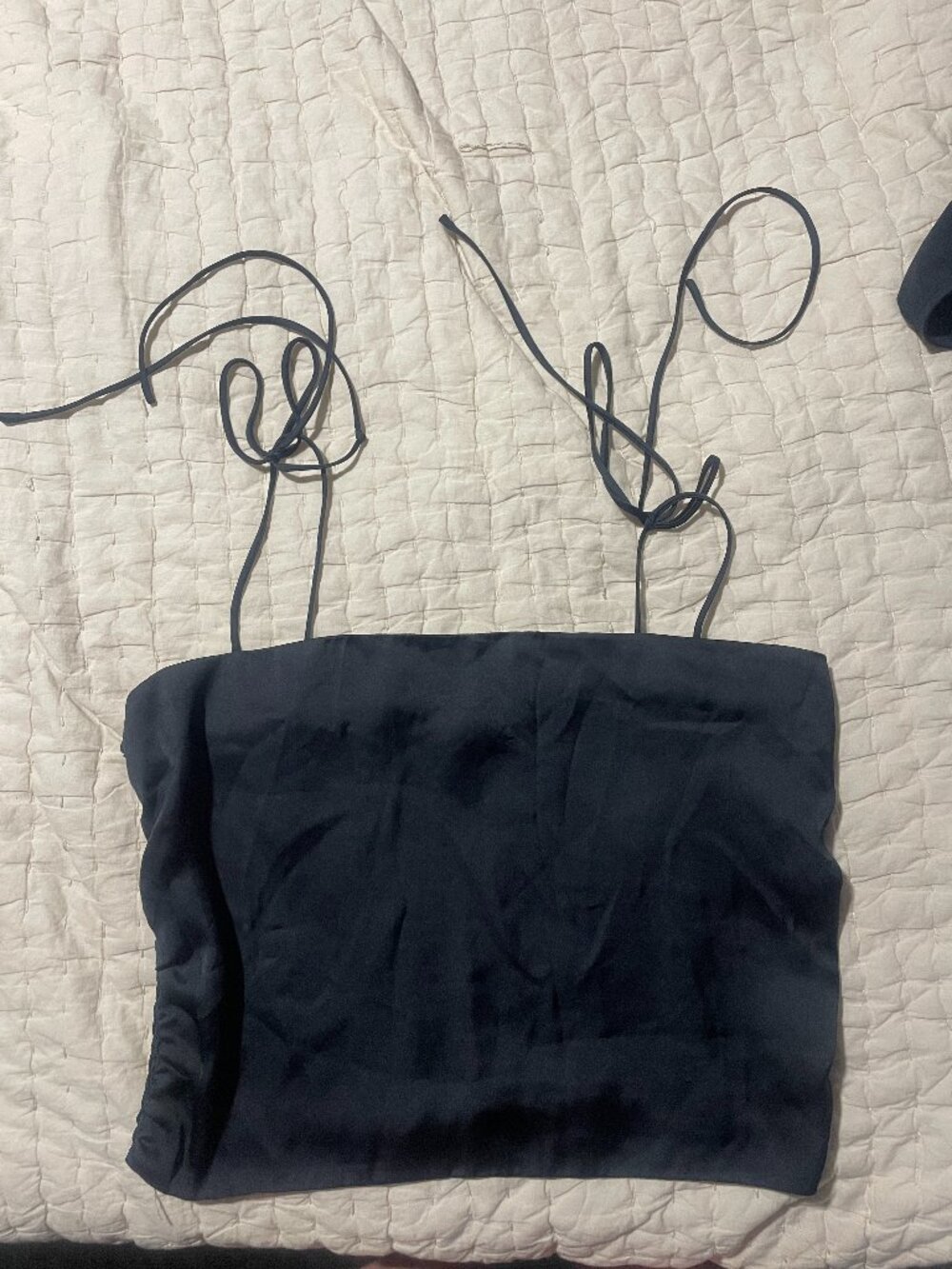UO Satin Tie Shoulder Tank
